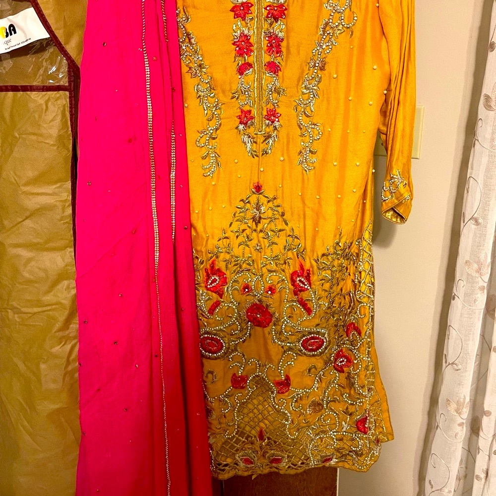 Fancy mehndi sangeet dress